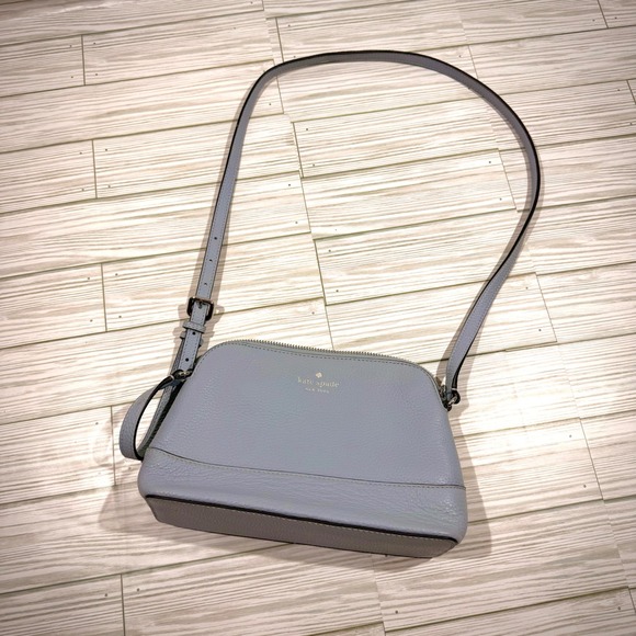 Kate Spade New York Pebble Leather Dome Crossbody Bag Light Blue - Picture 6 of 6